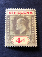 SAINT HELENA SG 66  4d Black And Red  MH* - Saint Helena Island