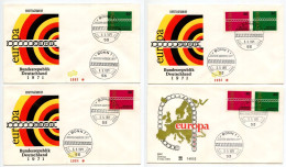 Germany, West 1971 4 FDCs Scott 1064-1065 Europa - 1971-1980