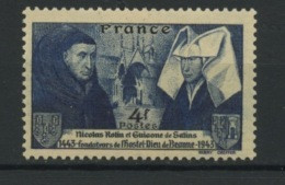 FRANCE - HOTEL DIEU DE BEAUNE - N° Yvert 583** BLEU - Unused Stamps