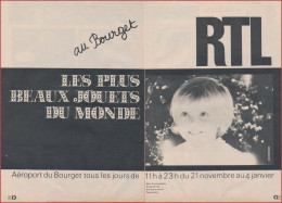 RTL. Radio. Les Plus Beaux Jouets Du Monde Au Bourget. 1969. - Werbung