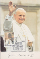 Visite Du Pape Jean-Paul 2 En Belgique (1985) - Carte Maxi Timbre COB 2166 - 1981-1990