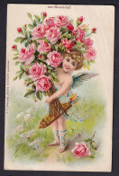 Mit Rosenduft - J.C. Schmidt, Erfurt / Postcard Circulated, 2 Scan - Angels