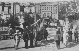 CPA ALGERIE / CONSTANTINE / SUR LE PONT D'EL KANTARA - Constantine