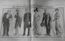 1912 EXCELSIOR ARTICLE DE PRESSE THEATRE ATHENEE DIABLE ERMITE DON JUAN 1 JOURNAL ANCIEN - Diapositivas De Vidrio