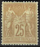 France Sage YT N° 92 Neuf *. Belle Qualité Standard. - 1876-1898 Sage (Type II)