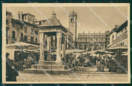 Verona Città Piazza Erbe Mercato Cartolina QT4415 - Verona