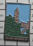 1920 Pin's Pins / Beau Et Rare / VILLES / MOLLANS SUR OUVEZE EGLISE CLOCHER DROME - Cities