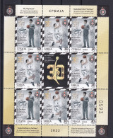 SERBIA 2022,SPORT,BASKETBALL CLUB PARTIZAN,WINNERS EUROPA CHAMPION CUP,SHEET,MNH - Serbie