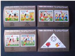 STAMPS YEMEN 1982 FOOTBALL WORLD CHAMPIONSHIP SPAIN MICHEAL CATALOG 1753/1758 IMPERF - 1767 MUCH RARE SHEET MNH - Yemen