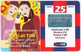 ITALY A-344 Prepaid TIM - Used - [2] Handy-, Prepaid- Und Aufladkarten