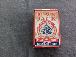 Jeu De 52   Cartes "  BLACK JACK  ’ Made In Belgium By Carta Mundi,  Bon état     Net  6 - Carte Da Gioco