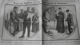 1912 EXCELSIOR ARTICLE DE PRESSE BALKAN CROIX CROISSANT RELIGION 1 JOURNA ANCIEN - Plaques De Verre