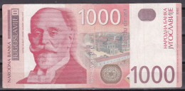 Serbia-1000 Dinara 2001 Signature Dinkic, XF-VF Rare - Jugoslawien