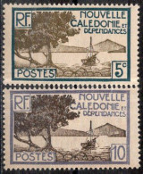 Nvelle CALEDONIE Timbres-Poste N°142** & 143** Neufs Sans Charnières TB Cote : 2€25 - Neufs