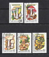 Champignons Russie URSS 1986 (38) Yvert N° 5304 à 5308 Oblitérés Used - Hongos