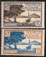 Nvelle CALEDONIE Timbres-Poste N°143** & 144** Neufs Sans Charnières TB Cote : 2€25 - Neufs