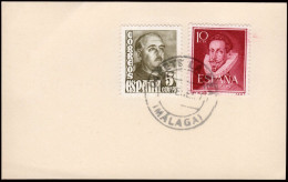 Málaga - Edi O TP 1020+1072 - Postal Mat "Cañete La Real 10/En./57" - Storia Postale