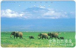 JAPAN H-369 Magnetic NTT [331-430] - Animal, Elephant - Used - Japan