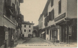 54 -  Saint Jean Pied De Port -  Rue De L'Eglise    ** CPA  Vierge ** - Saint Jean Pied De Port