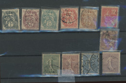 1900-24   France à PRIX RIDICULE    , Type Blanc, Merson, Entre 107 Et 133, Cote 93 € Certains Avec TB Ø - Gebruikt