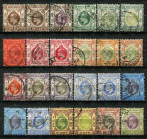 Z3755 HONG KONG CINA CHINA 1903-07 KEVIII Lotto Di 24 Francobolli Usati, Buone Condizioni - Usados