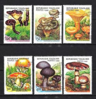 Champignons Togo 1999 (39) Yvert N° 1688 G à 1688 M Oblitérés Used - Funghi