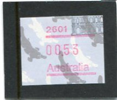 AUSTRALIA - 1987   53c  FRAMA  PLATYPUS  POSTCODE  2601 (CANBERRA)  FINE USED - Timbres De Distributeurs [ATM]