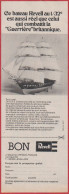 Maquette Revell. L' USS Constitution. Frégate En Bois à Trois-mâts De L'United States Navy. 1975. - Publicités