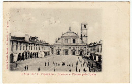 VIGEVANO - DUOMO E PIAZZA PRINCIPALE - Primi '900 - Vedi Retro - Formato Piccolo - Vigevano