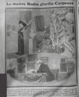 1912 EXCELSIOR ARTICLE DE PRESSE RODIN SCULPTURE CARPEAUX SOREL 1 JOURNA ANCIEN - Glass Slides