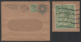 GB / 192 PERFIN "TTCo" (TAYLOR'S TYPEWRITER Co) WAX SEAL ON PRIVATE POSTAL STATIONERY ENVELOPE (ref 9012) - Perfins