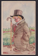 K.L. Links - Boy In Big Clothes / Postcard Circulated, 2 Scan - Links, K.L.