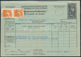 1937 Díjjegyes Vámárunyilatkozat 2 X 2f Díjkiegészítéssel "MAKÓ" - Other & Unclassified