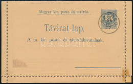 1889 35kr Díjjegyes Zárt Táviratlap Belül Sztereo 24kr Díjkiegészítéssel "SZERED" - Other & Unclassified