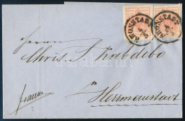 1856 2 X 3kr Levélen, Szép Minőség "KRONSTADT" - "HERMANNSTADT" - Sonstige & Ohne Zuordnung