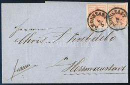 1856 2 X 3kr Levélen, Szép Minőség "KRONSTADT" - "HERMANNSTADT" - Autres & Non Classés