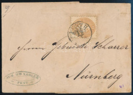 1864 15kr Levélen "PESTH" - "NÜRNBERG" - Autres & Non Classés