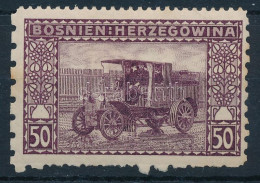 * Bosznia-Hercegovina 1906 50H 12 1/2 : 9 1/2 : 6 : 6 1/2 Vegyes Fogazással (rozsdapötty / Stain Spot) - Sonstige & Ohne Zuordnung