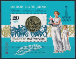 ** 1980 Olimpiai érmesek (IV.) - Moszkva Blokk A MAGYAR POSTA AJÁNDÉKA Felirattal (22.000) - Otros & Sin Clasificación