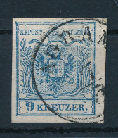 O 1850 9kr HP III. Festékhiányos, Lemezhibás Bélyeg "AGRAM" - Andere & Zonder Classificatie