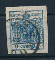 O 1850 9kr HP III. Lemezhibás Bélyeg "ESSEGG" - Andere & Zonder Classificatie