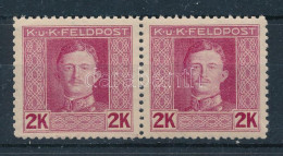 ** K.u.K. Feldpost 1917 IV. Károly 2K Pár Ritka 11 1/2 Fogazással (11.200) - Sonstige & Ohne Zuordnung