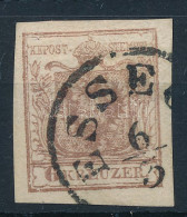 O 1850 6kr HP III Nagy Lemezhiba A Bal Alsó Saroknál "ESSE(G)" - Other & Unclassified