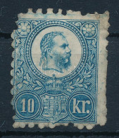 O 1871 Réznyomat 10kr Bal Oldalon 8 Kihagyott Foglyuk (rövid Fogak / Short Perfs.) - Altri & Non Classificati