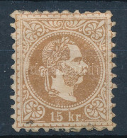 * 1867 15kr Durva Nyomású, Barna (rövid Fogak, Foltok, Betapadás / Short Perfs., Spots, Gum Disturbance) - Andere & Zonder Classificatie