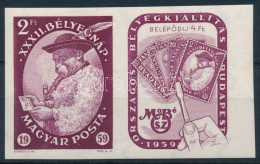 ** 1959 Bélyegnap (32.) Vágott Szelvényes Bélyeg (4.000) - Other & Unclassified