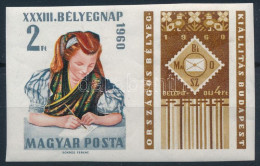 * 1960 Bélyegnap (33.) Vágott Szelvényes Bélyeg (ráncok / Creases) (**4.000) - Altri & Non Classificati