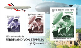 Guinea Bissau 2023, Zeppelin, BF IMPERFORATED - Guinée-Bissau