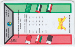 KUWAIT A-157 Magnetic Comm. - Flags Of Neighbour States - 19KWTA - Used - Koeweit