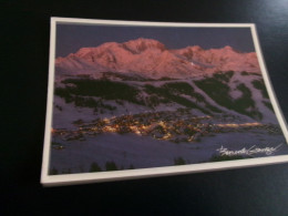 BELLE CARTE PHOTO..DE BERNARD GRANGE......PAYSAGE DE MONTAGNE...FLAMME ST-JEAN DE MAURIENNE 01-03-1993 - Autres & Non Classés